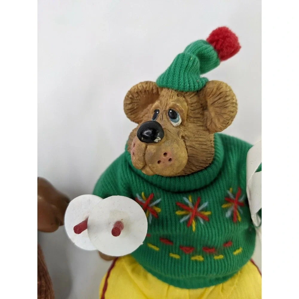 Russ Top Dawg and Mogul Skier Country Folks Figure Plush 7 Inch Lot of 2 Stuffed